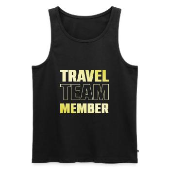 Reisen Team - Männer Premium Bio Tank Top - Schwarz - Vorne - Michal (187cm)