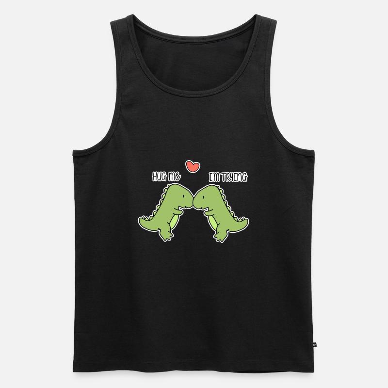 Dinosaurier - Männer Premium Bio Tank Top - Schwarz