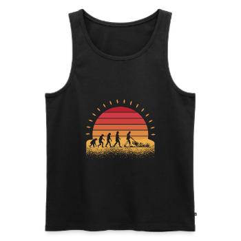 Gartenarbeit Garten Gärtner Evolution Hobbygärtner - Männer Premium Bio Tank Top - Schwarz - Vorne - Michal (187cm)