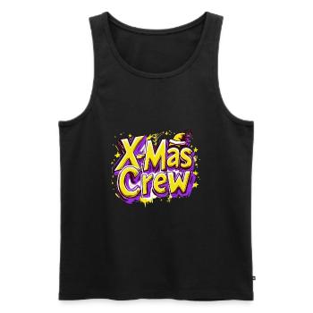 X-Mas Crew - Men's Premium Organic Tank Top - black - Front - AI Model Male 178 light (178cm)