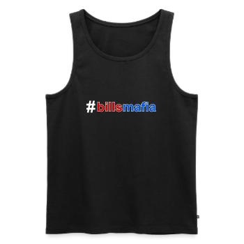 Mafia Hashtag Zitat - Männer Premium Bio Tank Top - Schwarz - Vorne - Michal (187cm)