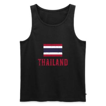 La Thaïlande - Débardeur bio Premium Homme - noir - Devant - AI Model Male 178 light (178cm)