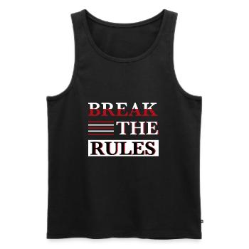 Lustige Sprüche oder einen coolen Spruch - Männer Premium Bio Tank Top - Schwarz - Vorne - Michal (187cm)