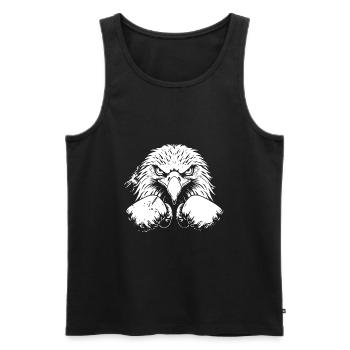Eagle Boxer Boxe MMA Arts Martiaux - Débardeur bio Premium Homme - noir - Devant - AI Model Male 178 light (178cm)