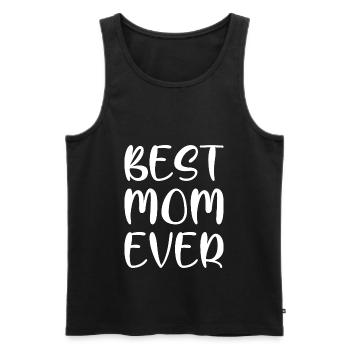 BEST MOM EVER - Débardeur bio Premium Homme - noir - Devant - AI Model Male 178 light (178cm)