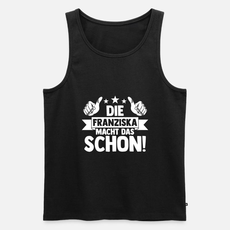 Franziska - Männer Premium Bio Tank Top - Schwarz