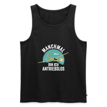 Segelflieger Fliegen Segelfliegen - Männer Premium Bio Tank Top - Schwarz - Vorne - Michal (187cm)