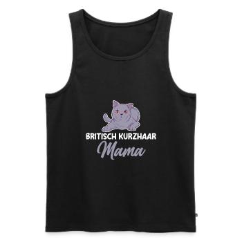 Britisch Kurzhaar Katze - Männer Premium Bio Tank Top - Schwarz - Vorne - AI Model Male 178 light (178cm)
