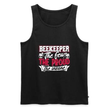 Beekeeper Proud Beekeeper - Men's Premium Organic Tank Top - black - Front - Michal (187cm)
