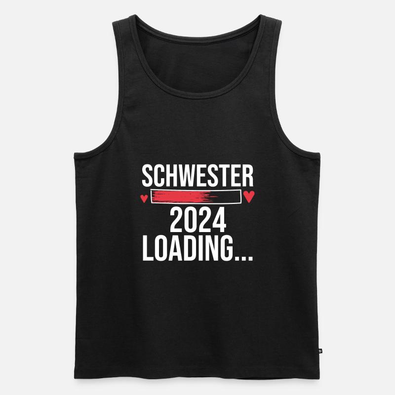 Werdende Schwester 2024 - Männer Premium Bio Tank Top - Schwarz