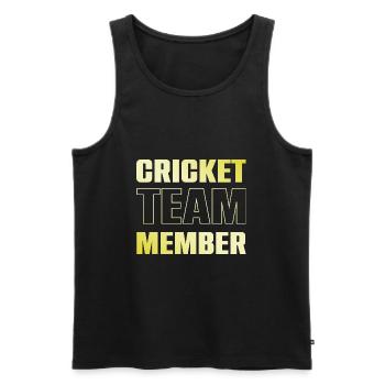 Cricket Team - Männer Premium Bio Tank Top - Schwarz - Vorne - Michal (187cm)