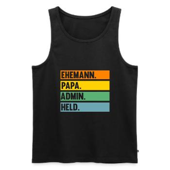 Informatiker Papa Vater Admin Administrator - Männer Premium Bio Tank Top - Schwarz - Vorne - AI Model Male 178 light (178cm)