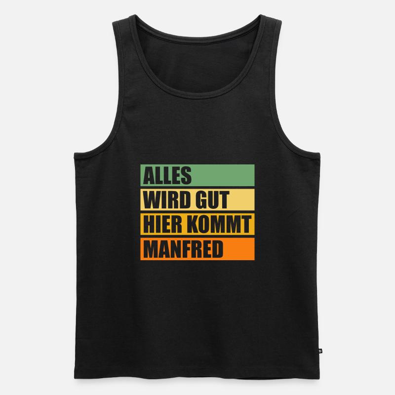 Manfred - Männer Premium Bio Tank Top - Schwarz