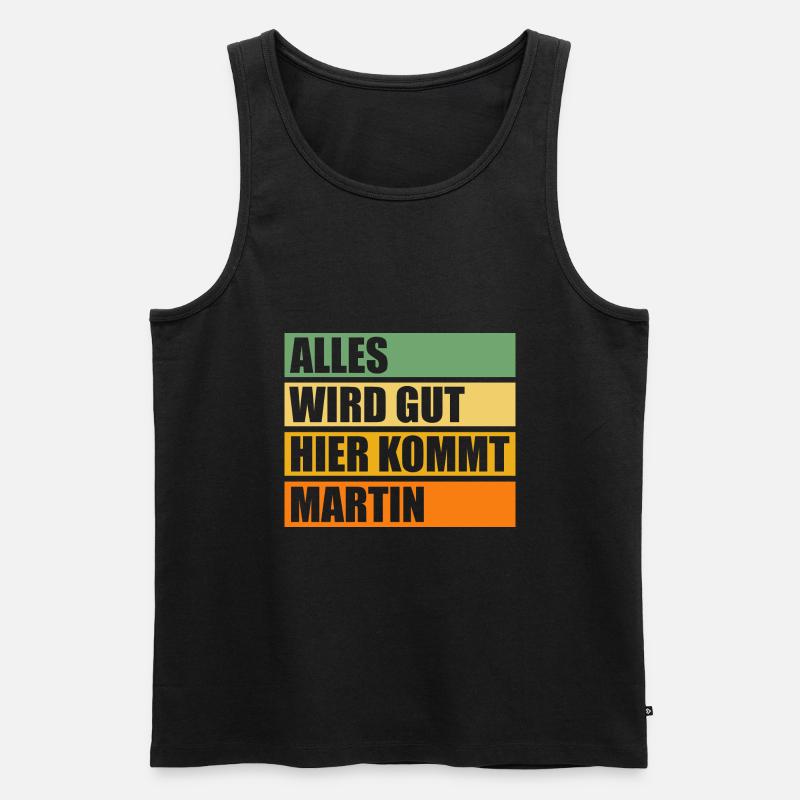 Martin - Männer Premium Bio Tank Top - Schwarz