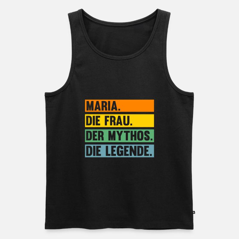 Maria - Männer Premium Bio Tank Top - Schwarz
