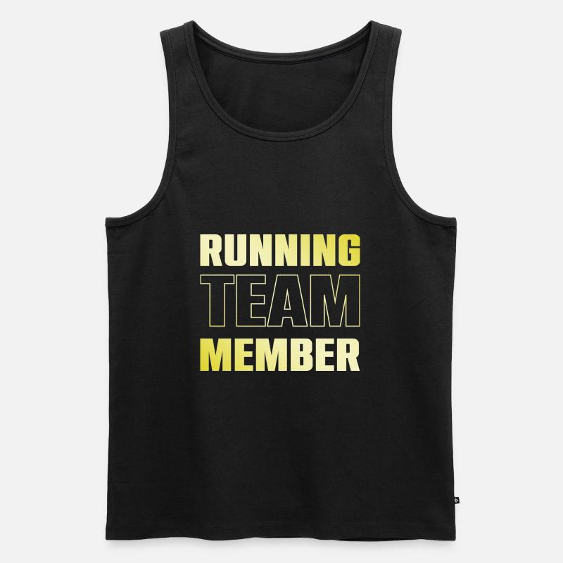Running Team - Männer Premium Bio Tank Top - Schwarz
