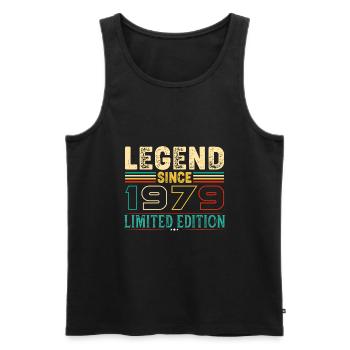 Legend Since 1979 Birthday 45 Years born in 1979 - Men's Premium Organic Tank Top - black - Front - Michal (187cm)