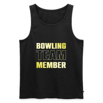 Bowling Team - Männer Premium Bio Tank Top - Schwarz - Vorne - AI Model Male 178 light (178cm)