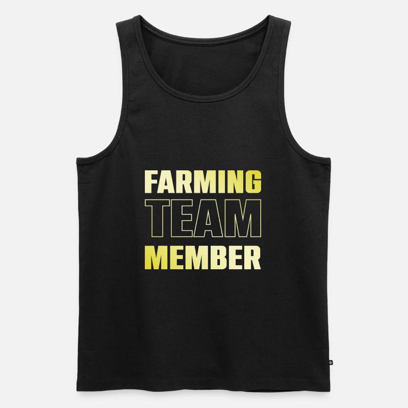 Farming Team - Männer Premium Bio Tank Top - Schwarz
