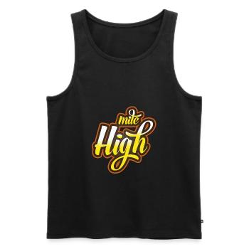Kanabis mile high - Männer Premium Bio Tank Top - Schwarz - Vorne - AI Model Male 178 light (178cm)