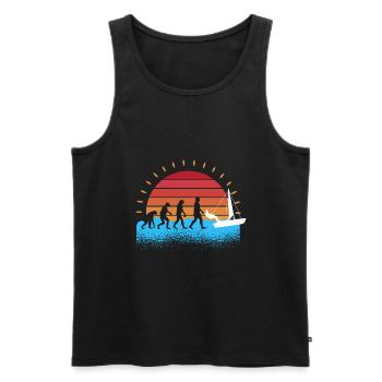 Evolution Segelboot Segler Segeln - Männer Premium Bio Tank Top - Schwarz - Vorne - Michal (187cm)