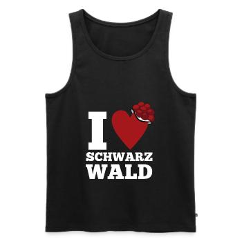 Ich liebe den Schwarzwald Bollenhut Spruch - Männer Premium Bio Tank Top - Schwarz - Vorne - Michal (187cm)