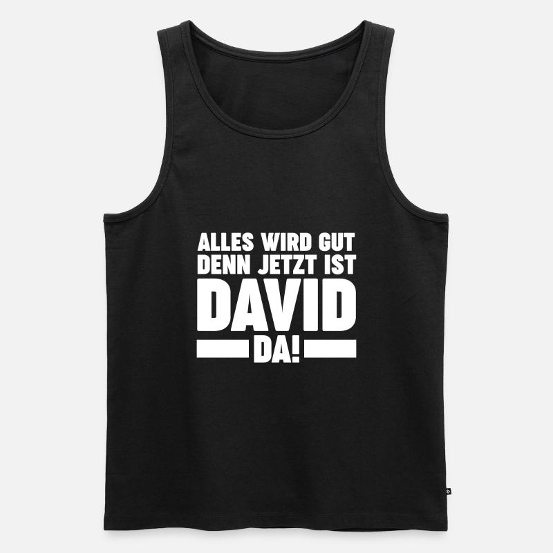 David - Männer Premium Bio Tank Top - Schwarz