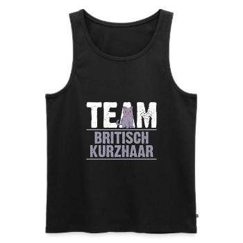 Britisch Kurzhaar Katze - Männer Premium Bio Tank Top - Schwarz - Vorne - AI Model Male 178 light (178cm)