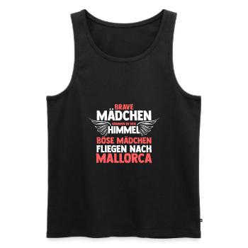 Party Urlaub Mallorca - Männer Premium Bio Tank Top - Schwarz - Vorne - Michal (187cm)