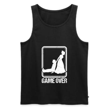Jeu de mariage terminé - Débardeur bio Premium Homme - noir - Devant - Michal (187cm)