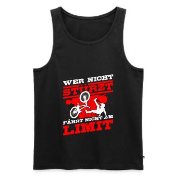 Mountainbike MTB Downhill - Männer Premium Bio Tank Top - Schwarz - Vorne - Michal (187cm)