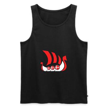 Denmark Vikings - Men's Premium Organic Tank Top - black - Front - Michal (187cm)