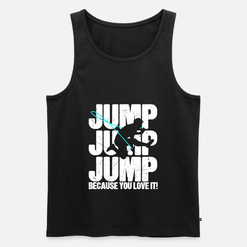 Seilspringen - Männer Premium Bio Tank Top - Schwarz