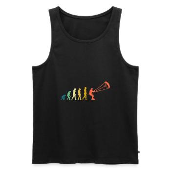 Kitesurfer Evolution Kite Kitesurfing - Männer Premium Bio Tank Top - Schwarz - Vorne - AI Model Male 178 light (178cm)