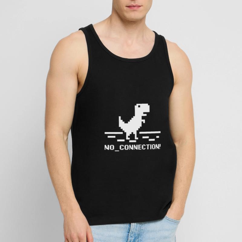 No Connection Computer Error Nerd Dinosaurier Trex Männer Premium Bio Tank Top