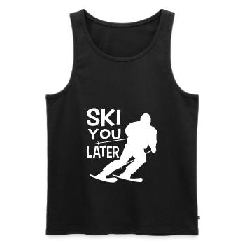 Ski You Later Apres Ski skieur - Débardeur bio Premium Homme - noir - Devant - Michal (187cm)