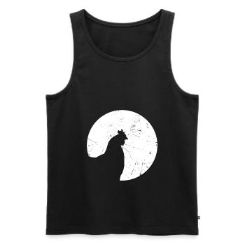 Chicken moon - Men's Premium Organic Tank Top - black - Front - Michal (187cm)