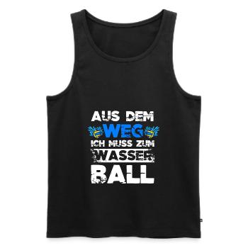 Wasserballer Spruch Wasserball - Männer Premium Bio Tank Top - Schwarz - Vorne - Michal (187cm)