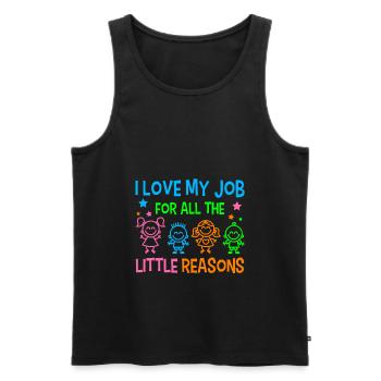 Educators children crawling group childminder daycare - Men's Premium Organic Tank Top - black - Front - Michal (187cm)