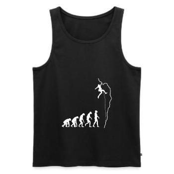 Klettern Evolution Bouldern Kletterer Geschenk - Männer Premium Bio Tank Top - Schwarz - Vorne - AI Model Male 178 light (178cm)