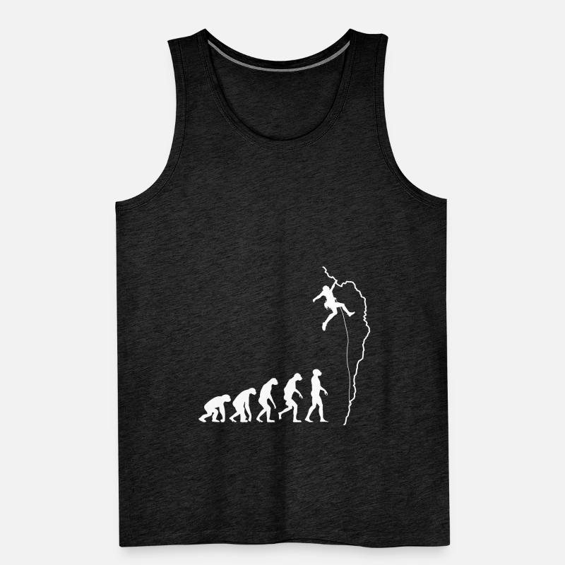 Klettern Evolution Bouldern Kletterer Geschenk Männer Premium Bio Tank Top