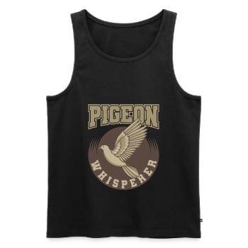 Pigeon voyageur Pigeon Whisperer Pigeon Fancier - Débardeur bio Premium Homme - noir - Devant - AI Model Male 178 light (178cm)