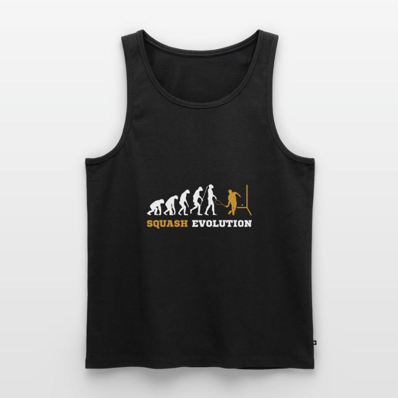 Squash Squashspieler Evolution Geschenk Männer Premium Bio Tank Top