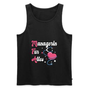 MFA Arzthelferin Medizinische Fachangestellte - Männer Premium Bio Tank Top - Schwarz - Vorne - AI Model Male 178 light (178cm)