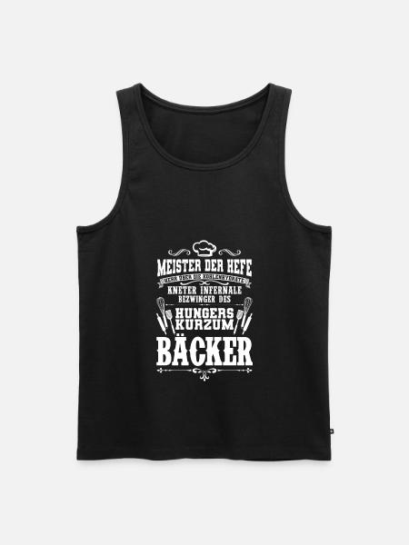 Bäcker-Meister Bäckerei Konditor lustige Sprüche - Männer Premium Bio Tank Top - Schwarz