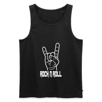Rock N Roll Shirt cadeau Rock Band à la main - Débardeur bio Premium Homme - noir - Devant - Michal (187cm)