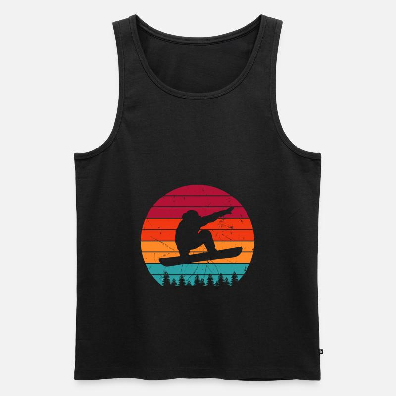 Snowboarden Snowboard Snowboarder Geschenkidee - Männer Premium Bio Tank Top - Schwarz