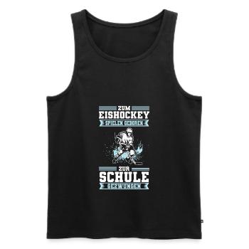 Eishockey Kinder Mannschaft Verein Geschenk - Männer Premium Bio Tank Top - Schwarz - Vorne - Michal (187cm)