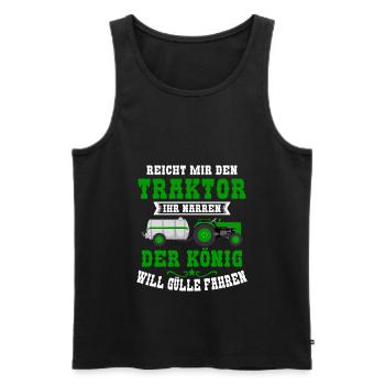 Landwirt Landwirtschaft Traktor Gülle Feld Bauer - Männer Premium Bio Tank Top - Schwarz - Vorne - Michal (187cm)