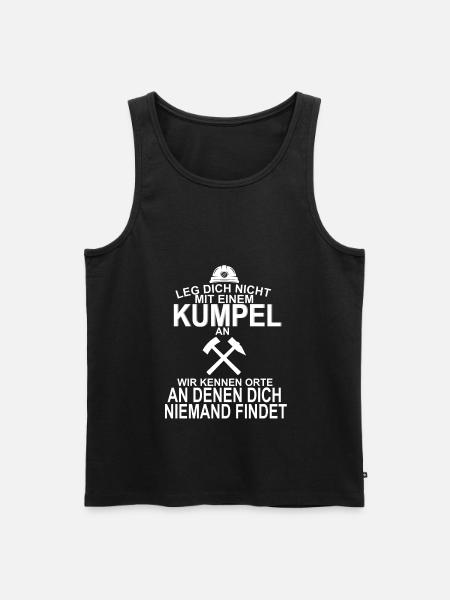 Kumpel Bergbau Ruhrpott Arbeit - Männer Premium Bio Tank Top - Schwarz